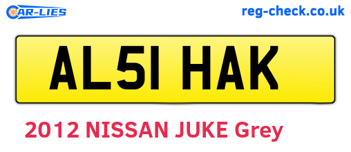 AL51HAK are the vehicle registration plates.