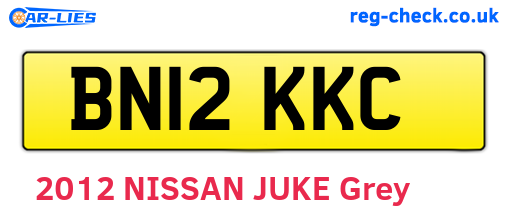 BN12KKC are the vehicle registration plates.