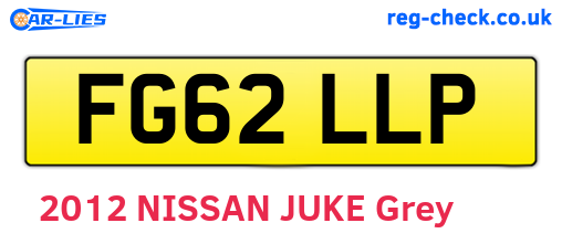 FG62LLP are the vehicle registration plates.