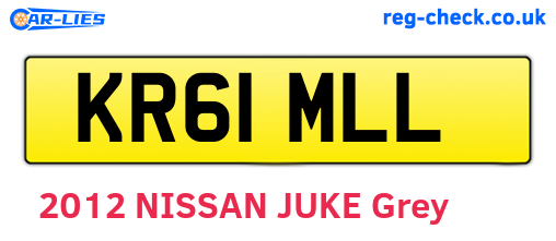 KR61MLL are the vehicle registration plates.