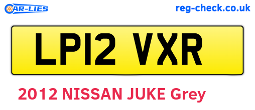 LP12VXR are the vehicle registration plates.