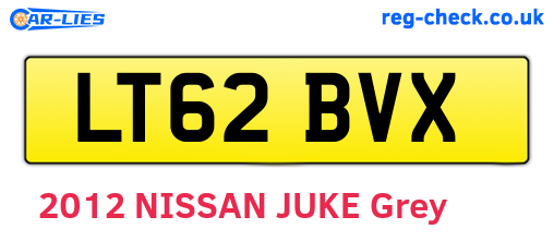 LT62BVX are the vehicle registration plates.