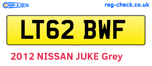 LT62BWF are the vehicle registration plates.