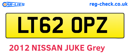 LT62OPZ are the vehicle registration plates.