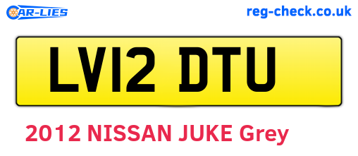 LV12DTU are the vehicle registration plates.