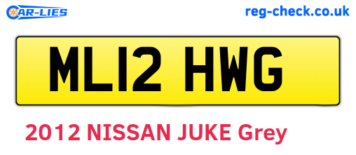 ML12HWG are the vehicle registration plates.