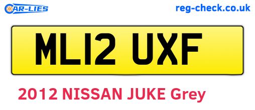 ML12UXF are the vehicle registration plates.