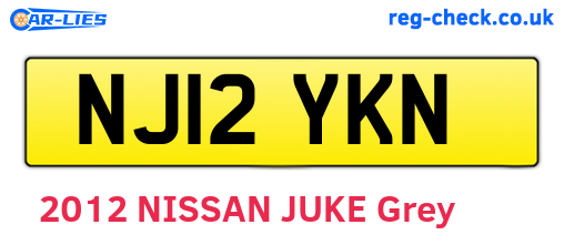 NJ12YKN are the vehicle registration plates.