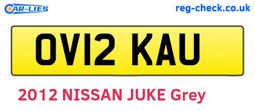 OV12KAU are the vehicle registration plates.