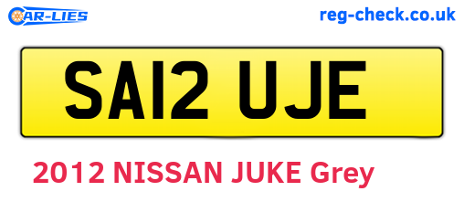 SA12UJE are the vehicle registration plates.