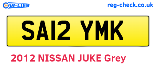 SA12YMK are the vehicle registration plates.
