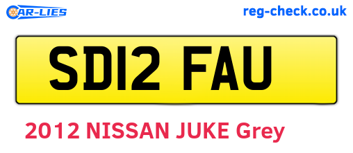 SD12FAU are the vehicle registration plates.