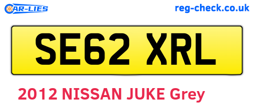 SE62XRL are the vehicle registration plates.