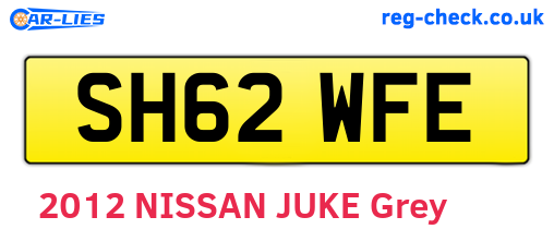 SH62WFE are the vehicle registration plates.