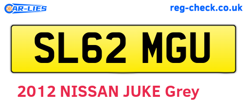 SL62MGU are the vehicle registration plates.
