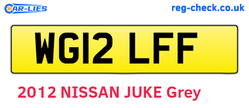 WG12LFF are the vehicle registration plates.