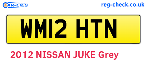 WM12HTN are the vehicle registration plates.