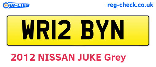 WR12BYN are the vehicle registration plates.