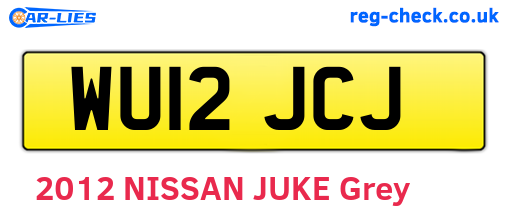 WU12JCJ are the vehicle registration plates.