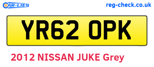 YR62OPK are the vehicle registration plates.