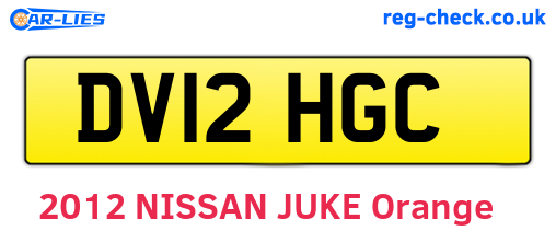 DV12HGC are the vehicle registration plates.