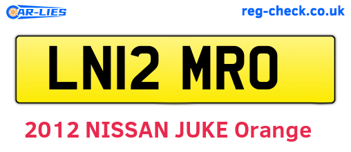 LN12MRO are the vehicle registration plates.