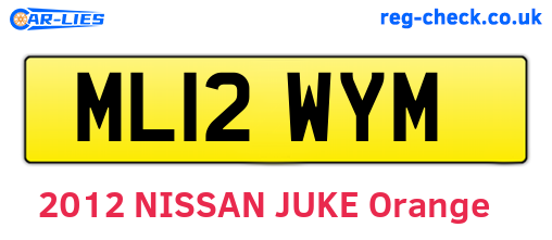 ML12WYM are the vehicle registration plates.