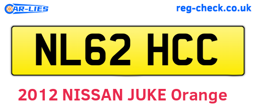 NL62HCC are the vehicle registration plates.