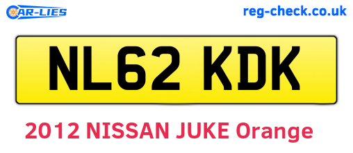 NL62KDK are the vehicle registration plates.