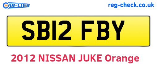 SB12FBY are the vehicle registration plates.