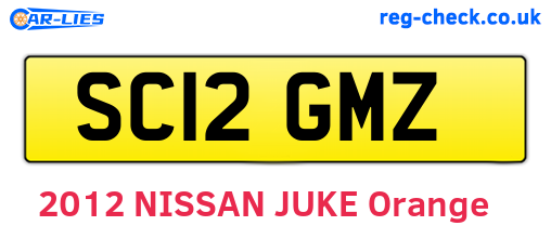 SC12GMZ are the vehicle registration plates.