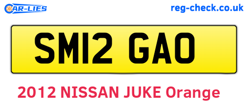 SM12GAO are the vehicle registration plates.