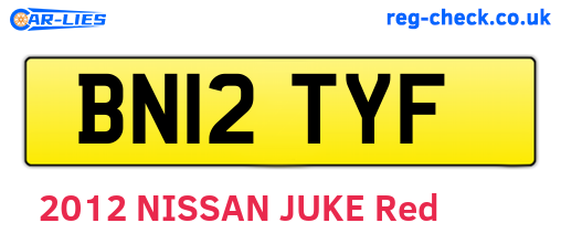 BN12TYF are the vehicle registration plates.