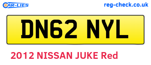 DN62NYL are the vehicle registration plates.