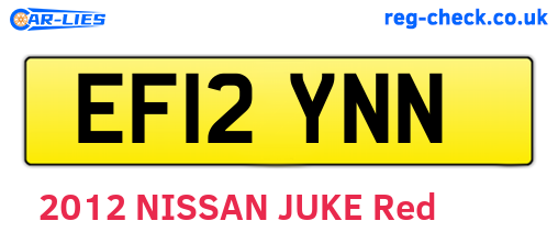 EF12YNN are the vehicle registration plates.
