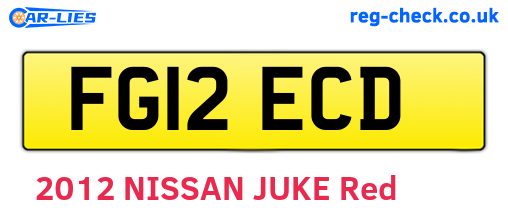 FG12ECD are the vehicle registration plates.