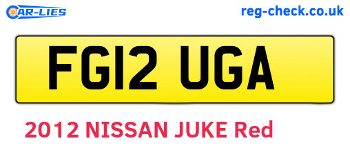 FG12UGA are the vehicle registration plates.
