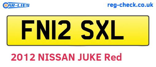 FN12SXL are the vehicle registration plates.