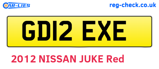 GD12EXE are the vehicle registration plates.