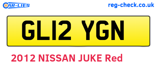 GL12YGN are the vehicle registration plates.