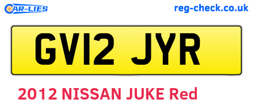 GV12JYR are the vehicle registration plates.