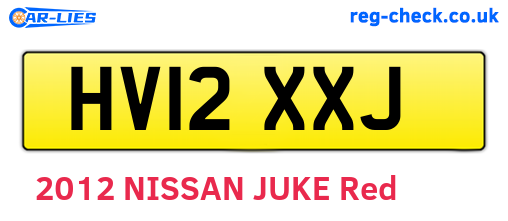 HV12XXJ are the vehicle registration plates.