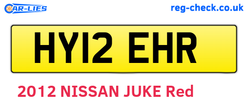 HY12EHR are the vehicle registration plates.