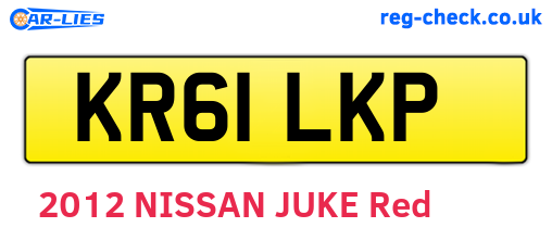 KR61LKP are the vehicle registration plates.