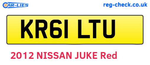 KR61LTU are the vehicle registration plates.