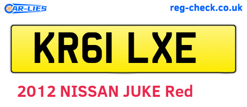 KR61LXE are the vehicle registration plates.