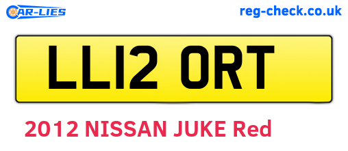 LL12ORT are the vehicle registration plates.