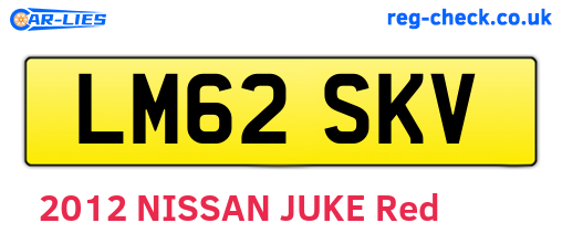 LM62SKV are the vehicle registration plates.