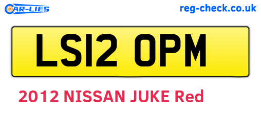 LS12OPM are the vehicle registration plates.