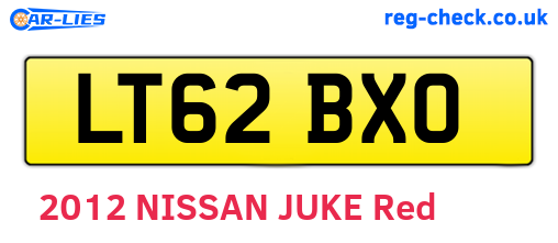 LT62BXO are the vehicle registration plates.